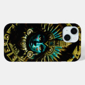 Azteken-Gesichtsmuster Zwei Case-Mate iPhone Hülle (Rückseite (Horizontal))