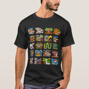 Azteken-Glyphen-Symbole T-Shirt