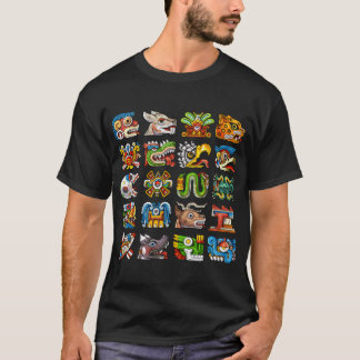 Azteken-Glyphen-Symbole T-Shirt