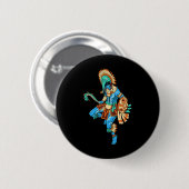 Azteken Gott des Krieges und der Sonne - Huitzilop Button (Vorne & Hinten)