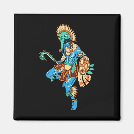 Azteken Gott des Krieges und der Sonne - Huitzilop Magnet (Vorne)