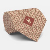 Azteken-Inspiriert Braunen- und Sandmuster Krawatte (Gerollt)