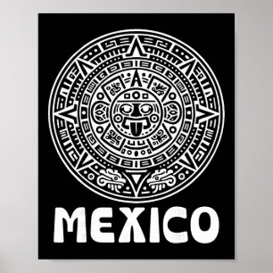 Azteken-Kalender Fußball Mexiko Fußballfan Mexikan Poster