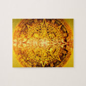 Azteken-Kalender Gold-Effekt Puzzle (Horizontal)