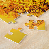 Azteken-Kalender Gold-Effekt Puzzle (Seite)