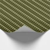 Azteken - Khaki und Dunkles Olive Geschenkpapier (Ecke)