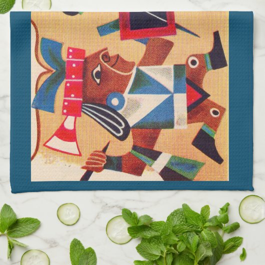 Azteken Küchentuch (Gefaltet)