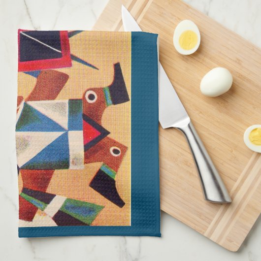 Azteken Küchentuch (Viertel Falte)