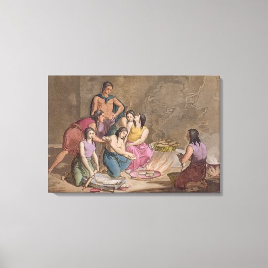 Azteken, Maisbrot, Mexiko, aus 'Le C Leinwanddruck (Vorderseite)