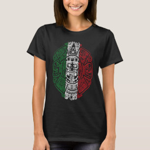 Azteken-Mexikanische-Flagge-Kalender Chicano T-Shirt