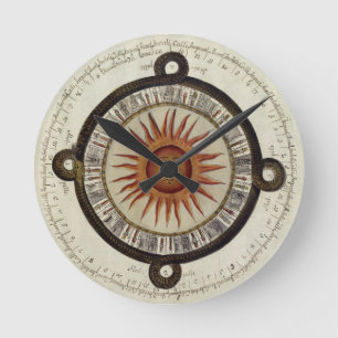 Azteken Mexikanischer Kalender Sonnenuhr Sonne 179 Runde Wanduhr