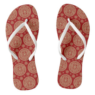 Azteken-Muster Badesandalen