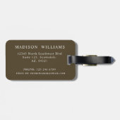 Azteken-Muster für das militärische Olivenöl Gepäckanhänger (Rückseite horizontal)