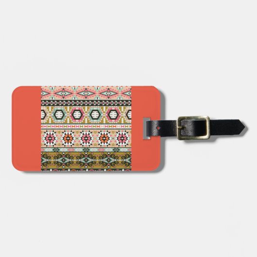 Azteken-Muster Gepäckanhänger (Vorderseite horizontal)