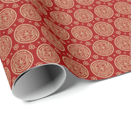 Azteken-Muster Geschenkpapier (Rolleneckpunkt)
