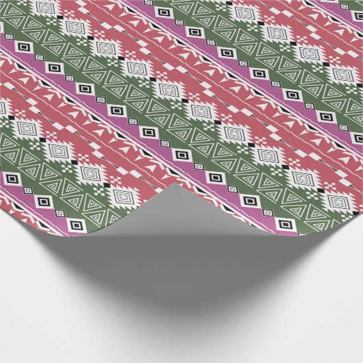 Azteken Muster. Geschenkpapier (Ecke)