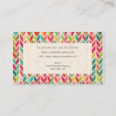 Azteken Muster-Haarstyllenvorlage Visitenkarte (Rückseite)