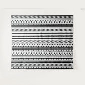 Azteken-Muster in Schwarz und Weiß Wandteppich (Vorderseite (Horizontal))