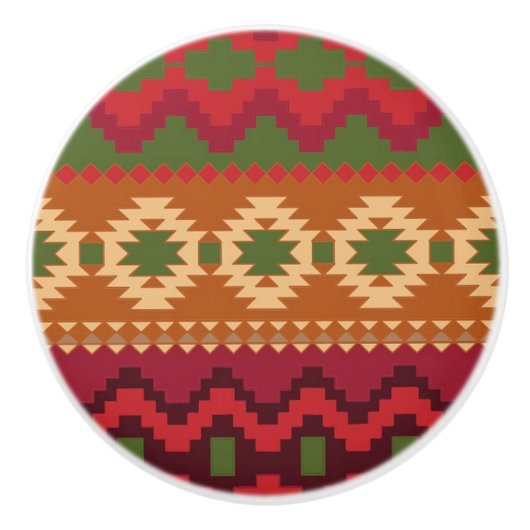 Azteken-Muster Keramikknauf (Vorderseite)