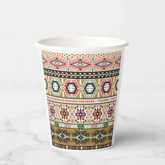Azteken-Muster Pappbecher (Vorderseite)