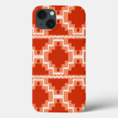 Azteken-Muster - Rost, Orange und Weiß Case-Mate iPhone Hülle (Rückseite)