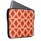 Azteken-Muster - Rost, Orange und Weiß Laptopschutzhülle (Vorne Rechts)