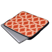Azteken-Muster - Rost, Orange und Weiß Laptopschutzhülle (Vorne Knopf)