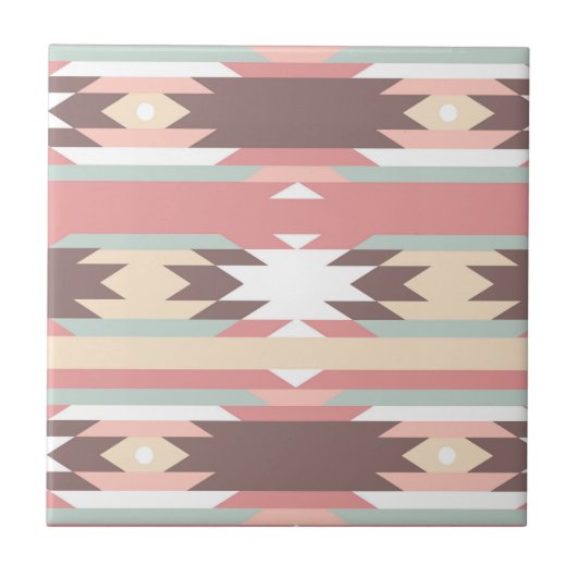 Azteken Native American Design Tile Fliese (Vorderseite)