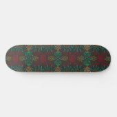 Azteken Native American Geometrisches Linienmuster Skateboard (Horizontal)