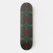 Azteken Native American Geometrisches Linienmuster Skateboard (Vorderseite)