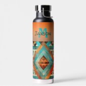 Azteken Native American Style Mit Monogramm Trinkflasche (Links)