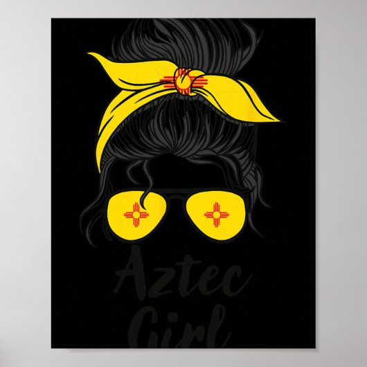 Azteken New Mexico Frauen Mädchen Poster (Vorne)