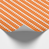 Azteken - Orange auf Weiß Geschenkpapier (Ecke)