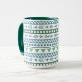 Azteken-Pattern-Tasse Tasse (Vorderseite Links)