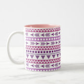 Azteken-Pattern-Tasse Zweifarbige Tasse (Links)
