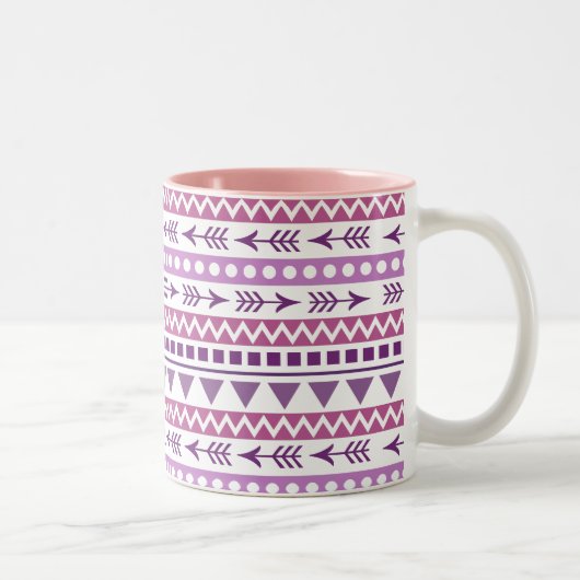 Azteken-Pattern-Tasse Zweifarbige Tasse (Rechts)