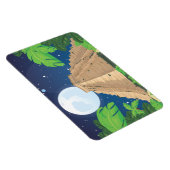 Azteken-Pyramide Cartoon-Landschaft Magnet (Rechte Seite)