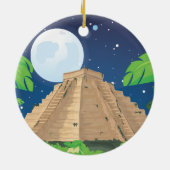 Azteken-Pyramide Keramikornament (Hinten)