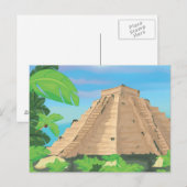 Azteken-Pyramide Postkarte (Vorne/Hinten)