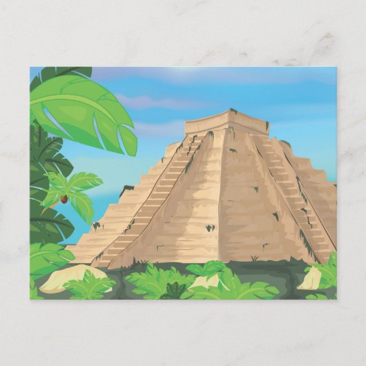Azteken-Pyramide Postkarte (Vorderseite)