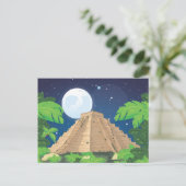 Azteken-Pyramide Postkarte (Stehend Vorderseite)
