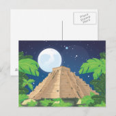 Azteken-Pyramide Postkarte (Vorne/Hinten)