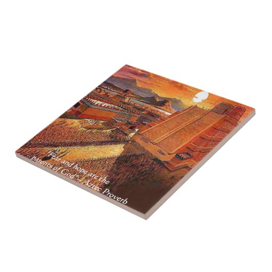 Azteken Reich & Proverb gibt T-Shirts und Karten Fliese (Seite)