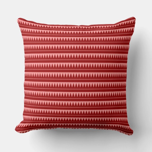 Azteken - Ruby Red on Soft Pink Kissen (Vorderseite)