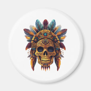 Azteken-Schädel-Reliquie Magnet