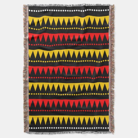 Azteken - Schwarze, Rote, Bernsteine und Weiße Decke (Vorderseite Vertikal)