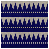 Azteken - Tiefe Marine auf Weiß Stoff (Muster)