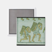 Azteken-Träger aus dem "Florentiner Codex" Magnet (Vorderseite/Rückseite)