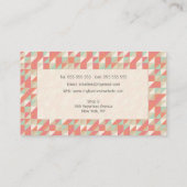 Azteken Triangle Muster Haarstylenvorlage Visitenkarte (Rückseite)