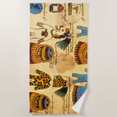 Aztekencodex-Tuch Strandtuch (Vorderseite)